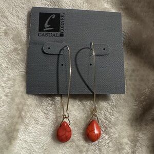🌸Final price🌸 Casual Corner Vibrant Red Drop Earrings